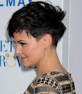 Choppy pixie with a tapered nape