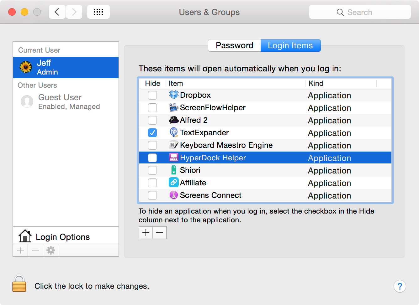 Mac startup items optimize