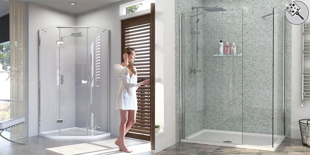 shower enclosures with tray