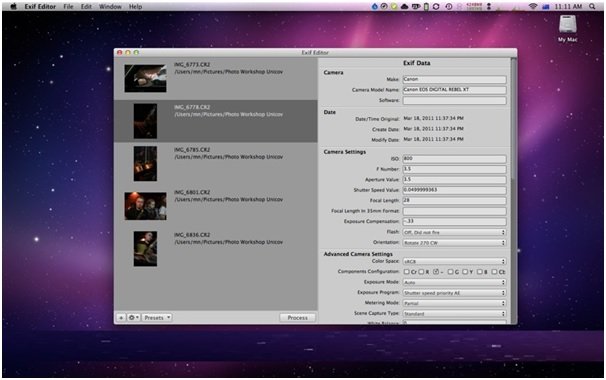 exif editor for mac os x